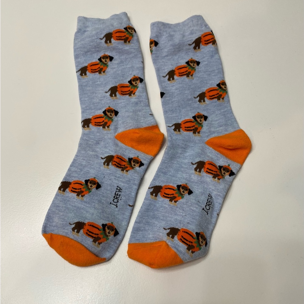 J Crew Halloween Dachshund Socks